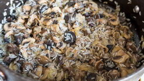 рис басмати с грибами