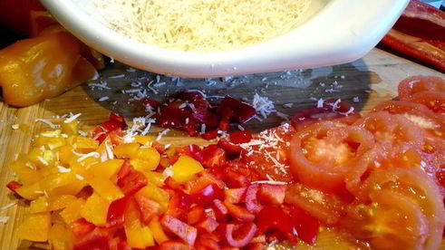 рис с баклажанами и морепродуктами bella испания