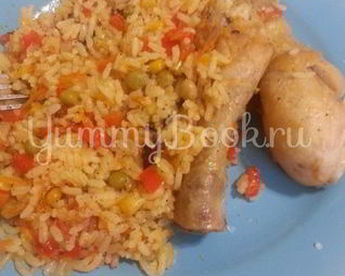 Рис с курицей и овощами
