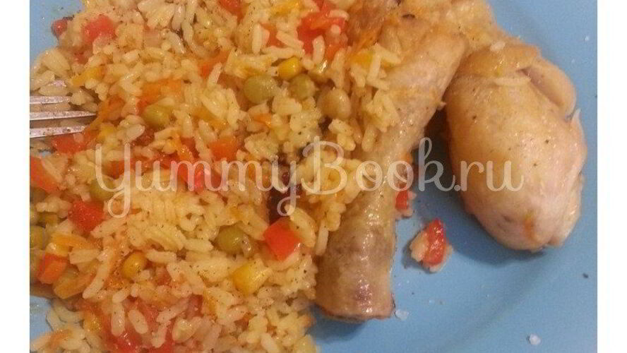 Рецепт рис с курицей и овощами