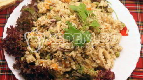 рис с морепродуктами в мультиварке