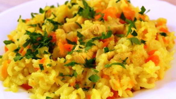 Рецепт Рис с морковью и луком