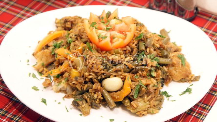 Рецепт рис с овощами и соевым соусом