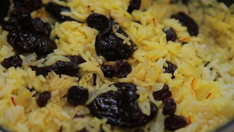 Рецепт рис с шафраном и сухофруктами
