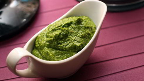 рис с соусом песто