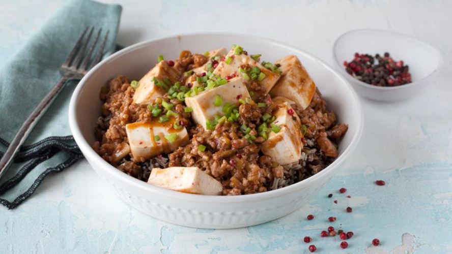 Рецепт рис с тофу и свининой