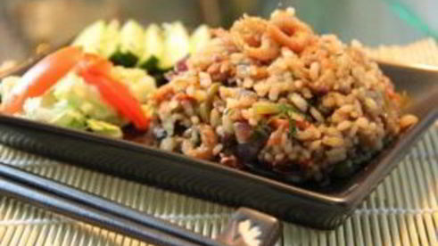 рис тяхан с овощами