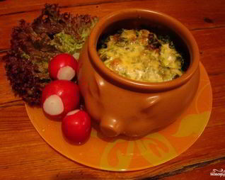 Рис в горшочке в духовке