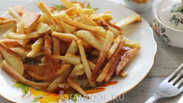 Рецепт Жареная картошка с хрустящей корочкой на сковороде