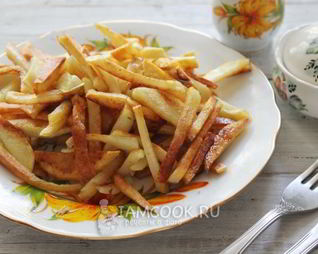 Жареная картошка с хрустящей корочкой на сковороде