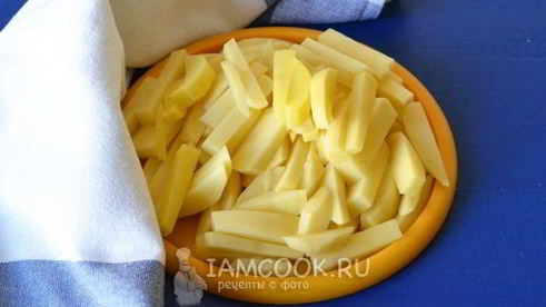 жареная картошка с салом и луком