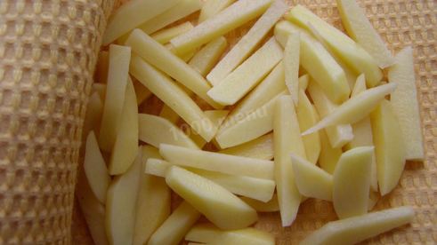 жареная картошка с салом