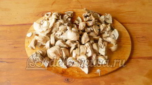 жареная картошка с шампиньонами