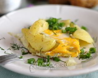 Жареная картошка с яйцом