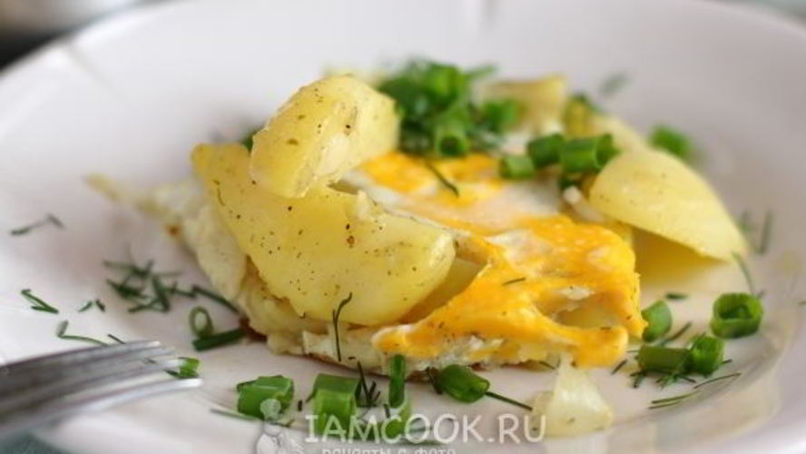 Рецепт жареная картошка с яйцом