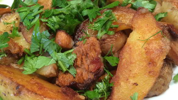 Рецепт Жареный картофель с лисичками и луком