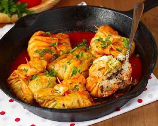 Ароматные голубцы с грибами