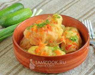 Диетические голубцы с курицей