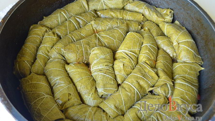 Рецепт долма из виноградных листьев
