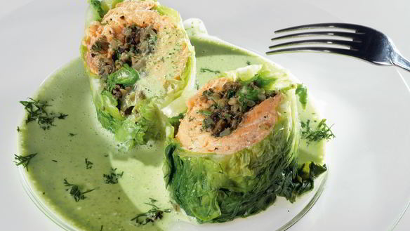 Рецепт Голубцы из латука с форелью