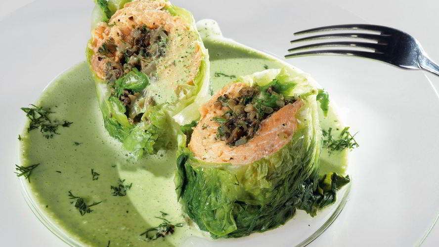 Рецепт голубцы из латука с форелью