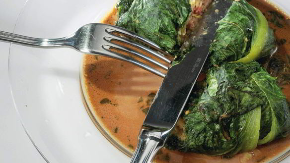 Рецепт Голубцы из романо с бараниной и чечевицей