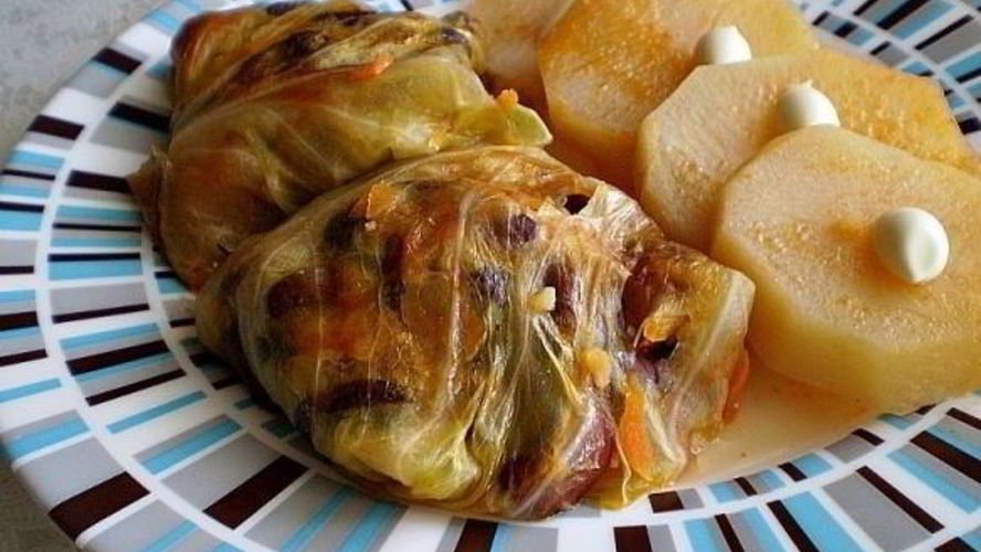 Рецепт голубцы с фасолью