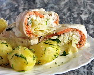 Голубцы с форелью