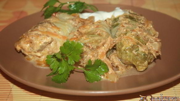 Рецепт Голубцы с мраморной говядиной во вкуснейшем сметанно-овощном соусе