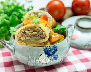 Голубцы с перловкой и грибами