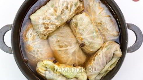 голубцы с перловкой и грибами