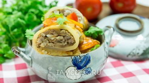 голубцы с перловкой и грибами
