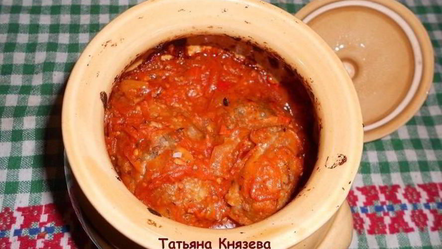 Рецепт ленивые голубцы с капустой и фаршем в горшочках