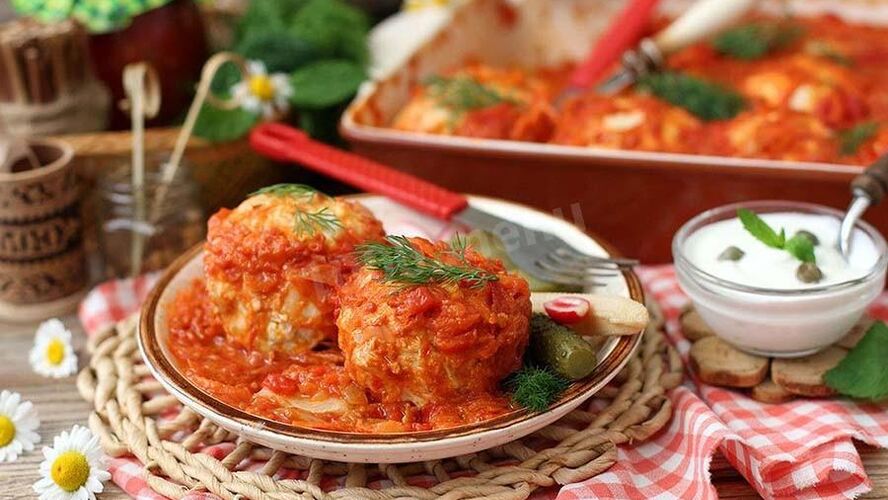 Рецепт ленивые голубцы в духовке с подливкой