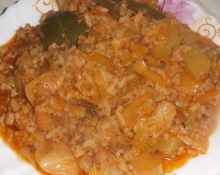 Перцы с кабачком Ленивые голубцы