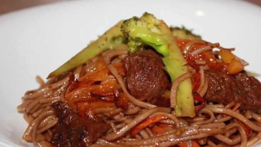 Рецепт гречневая лапша с говядиной