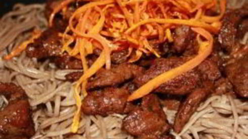 гречневая лапша с говядиной