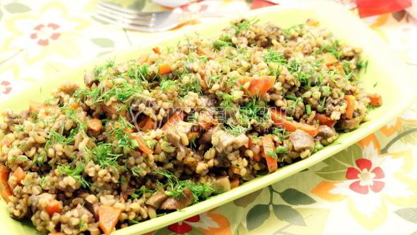 Рецепт Белые грибы с булгуром