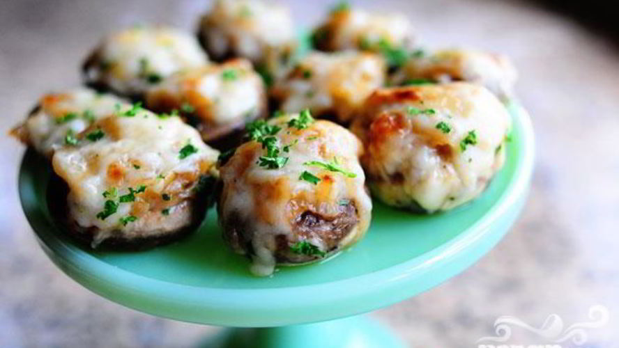 Рецепт фаршированные грибы с луком