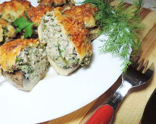 Фаршированные шампиньоны Шик