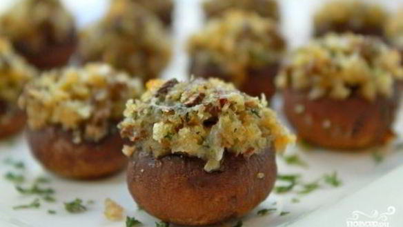 Рецепт Грибы фаршированные в микроволновке