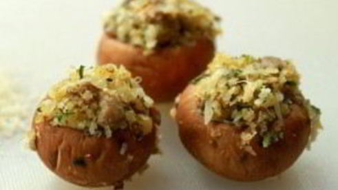 грибы фаршированные в микроволновке