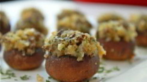 грибы фаршированные в микроволновке