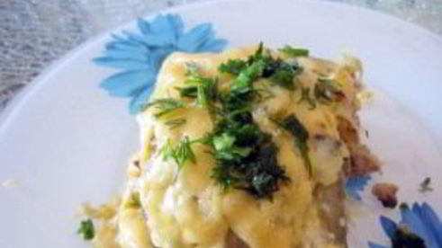 грибы с фаршем и картошкой