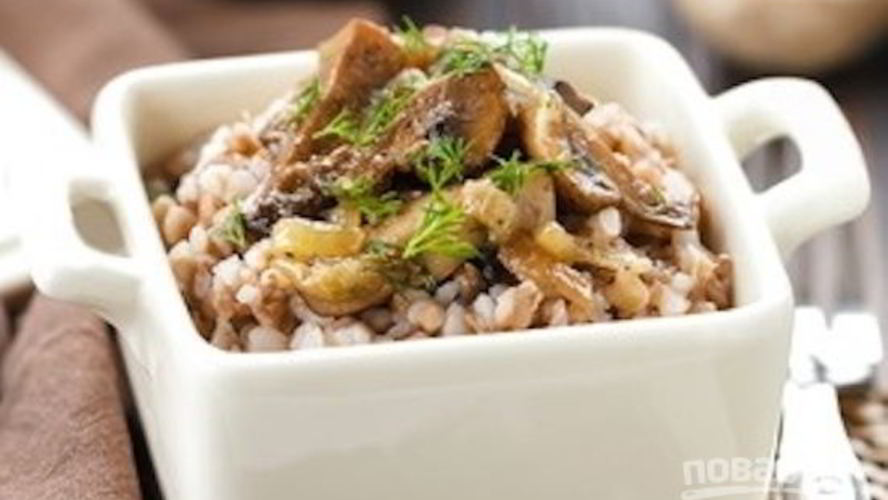 Рецепт грибы с гречкой