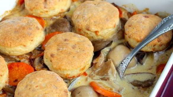 Рецепт Грибы с сырными сконами