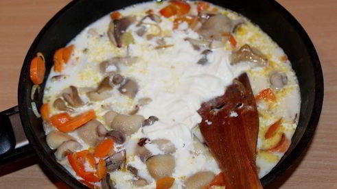 грибы с сырными сконами