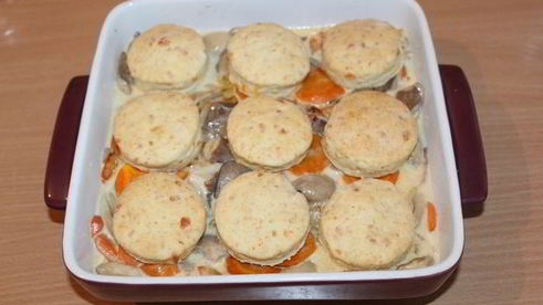 грибы с сырными сконами