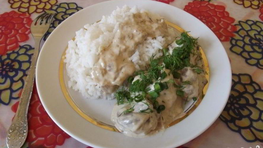 Рецепт грибы, тушенные со сливками