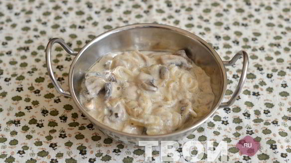 Рецепт Грибы в сливочном соусе